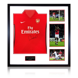 Sol Campbell Signed Arsenal 2009/10 Home Shirt Elite Frame