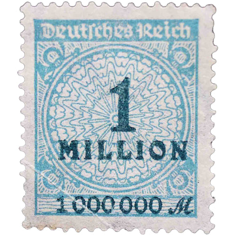 1,000,000 German 1923 Reichsmark Stamp Germany One Million