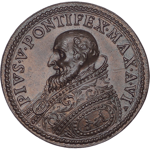 1571 Papal States Pius V Medal Rome (early 20th century) 