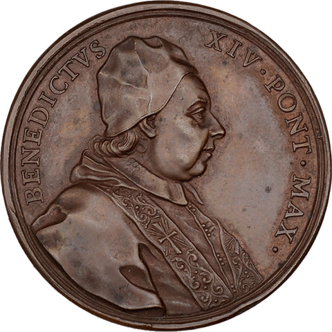 1740 Papal States Pope Benedict XIV Medal 