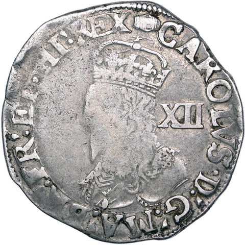 1636 - 1638 Shilling Charles I Coin England group E, mm Tun, type 3a