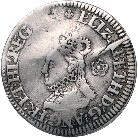 1567 Sixpence Elizabeth I England Coin Milled Issue Lis mm Silver