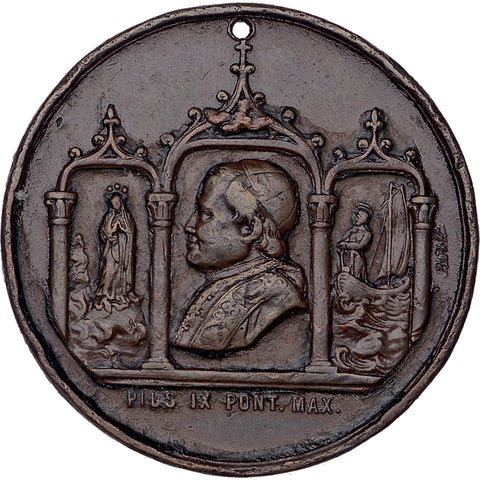 1869 - 1870 Papal States Pius IX Medal Rome
