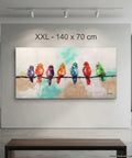 Monika Spiewak - Birds - Oil Painting Stretched On The Frame - XXL - Ready To Hang - 1/1 Unique Piece