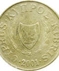 2001 5 Cents Cyprus Coin
