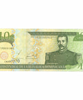 2001 Dominican Republic 10 Pesos Oro Banknote