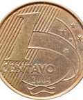 2004 1 Centavo Brazil Coin Portrait of Pedro Álvares Cabral