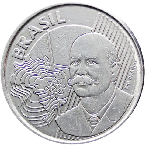 2005 Brazil 50 Centavos Coin 6 lines José Maria da Silva Paranhos Júnior