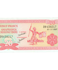 2007 Burundi 20 Francs Banknote