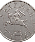 2010 1 Litas Lithuania Coin Battle of Grunwald