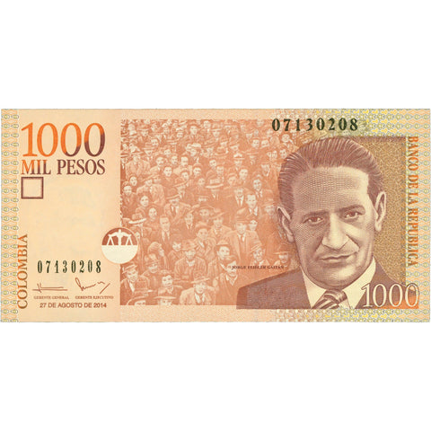 2014 Colombia 1000 Mil Pesos Banknote
