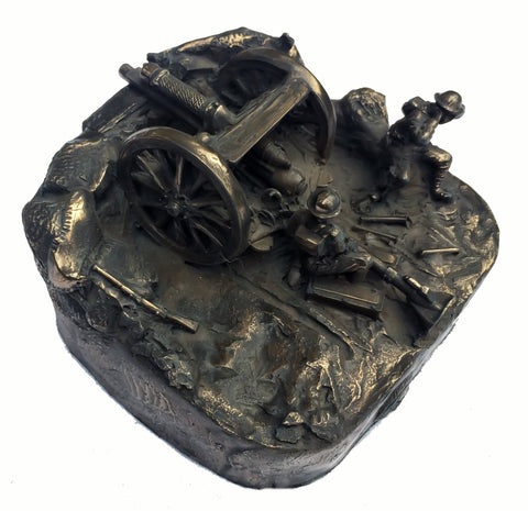 First World War 18 Pounder Gun Royal Artillery Cold Cast Bronze Statue