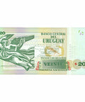 2015 Uruguay 20 Pesos Uruguayos Banknote