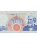 1962 Italy 1000 Lire Banknote