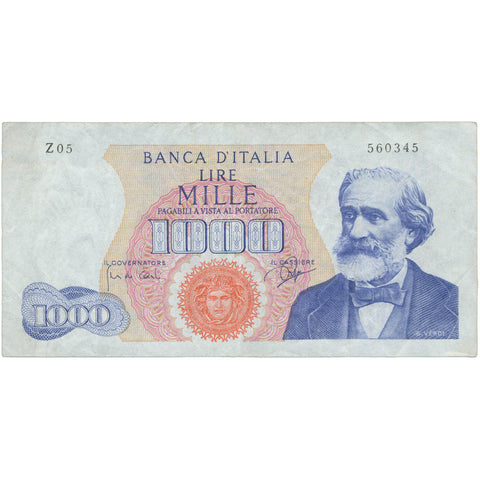 1962 Italy 1000 Lire Banknote
