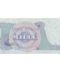1962 Italy 1000 Lire Banknote