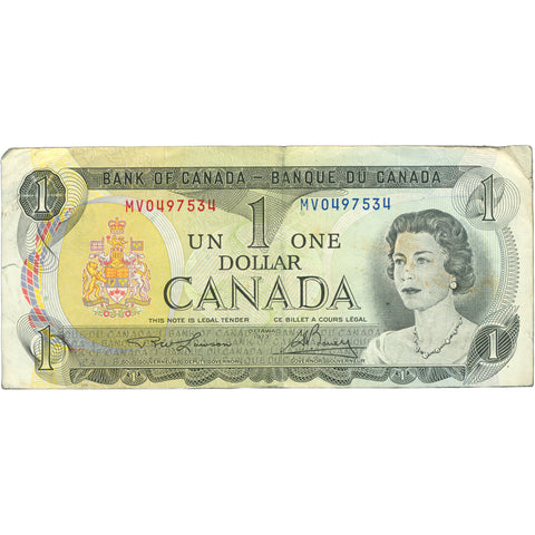 1973 Canada 1 Dollar Banknote – Bank of Canada