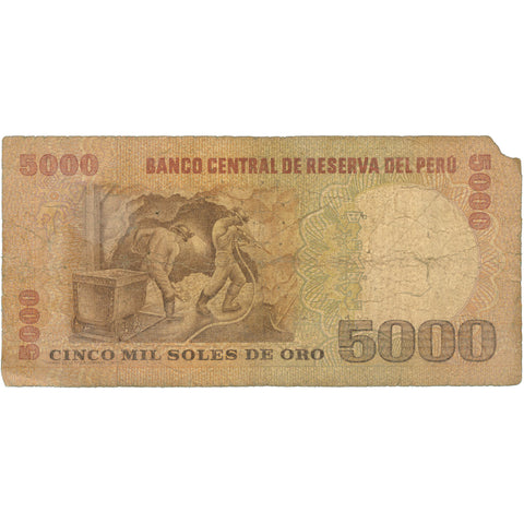 1979 Peru 5000 Soles de Oro Banknote 