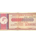 1985 Bolivia 10,000,000 Pesos Bolivianos 