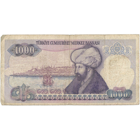 1986 Turkey 1000 Lira Banknote