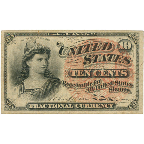 1863 United States 10 Cents Fractional Currency