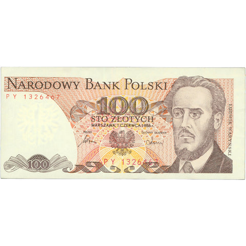1986 Poland 100 Złotych Banknote