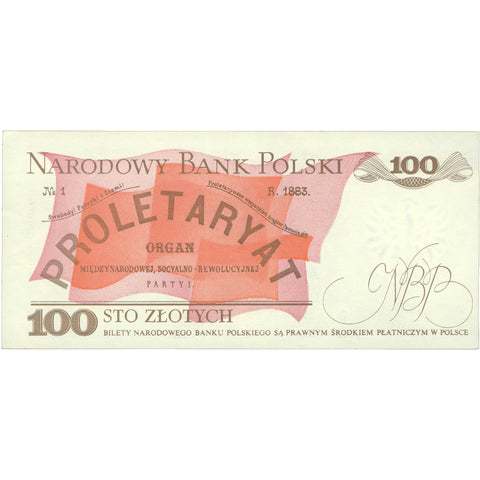 1986 Poland 100 Złotych Banknote