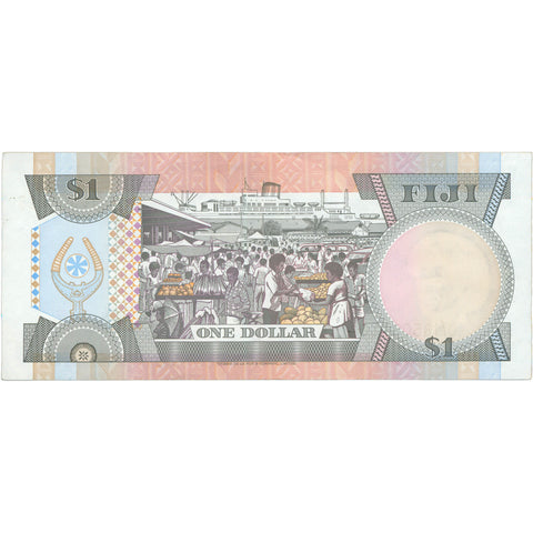 1993 Fiji 1 Dollar Banknote Queen Elizabeth II
