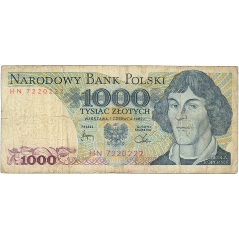 1982 Poland 1000 Złotych Banknote