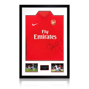 Sol Campbell Signed Arsenal 2009/10 Home Shirt Premium Frame