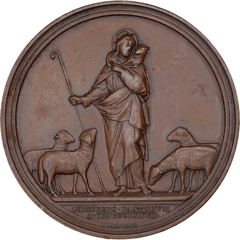 1877 Papal States Pope Pius IX Princeps Pastorum Medal