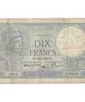 1939 France 10 Francs Banknote 