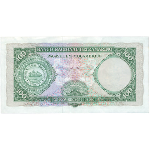 1961 Mozambique 100 Escudos Banknote
