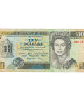 1990 Belize 10 Dollars Banknote