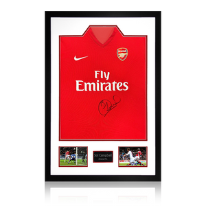 Sol Campbell Signed Arsenal 2009/10 Home Shirt Premium Frame