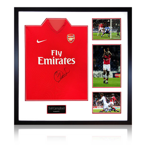 Sol Campbell Signed Arsenal 2009/10 Home Shirt Elite Frame