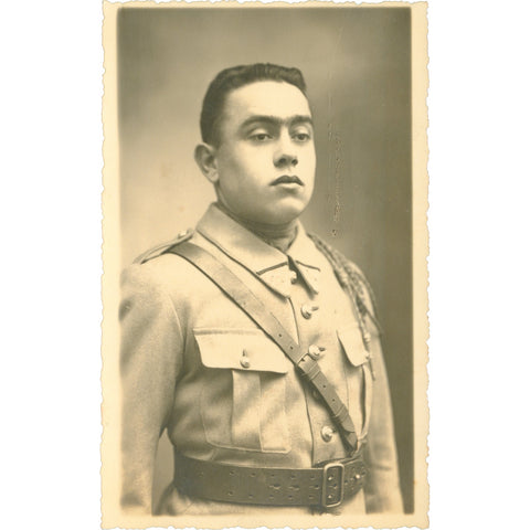 21st Infantry Division Post - WWI French Soldier Photo Postcard