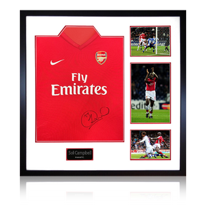 Sol Campbell Signed Arsenal 2009/10 Home Shirt Elite Frame