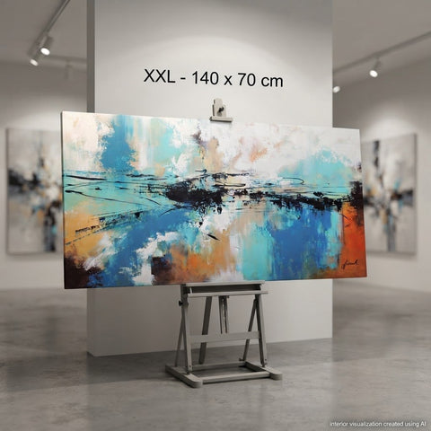 Monika Spiewak - Abstract - Oil Painting Stretched On The Frame - XXL - Ready To Hang - 1/1 Unique Piece