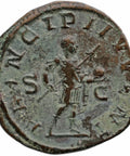 244 - 246 Roman Empire Sestertius Philip II (Caesar) Coin