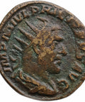 244 - 249 Roman Empire Dupondius Philip I Coin Elephant and Rider