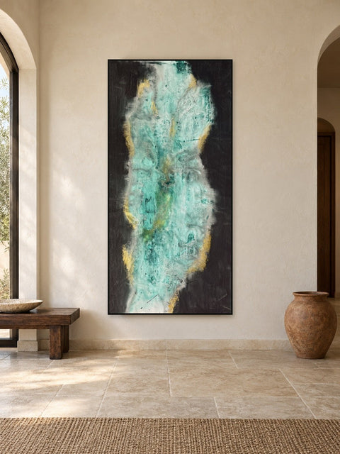 MH7STUDIO (1996) - Corriente esmeralda XXXL – Abstract art