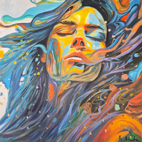 DR HIDE - (100% handpainted !) The Face in Water