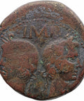 27 BC - 14 AD Roman Empire Augustus and Agrippa Dupondius Nemausus