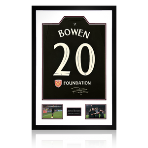 Jarrod Bowen Signed West Ham United 22/23 Third Shirt Premium Frame