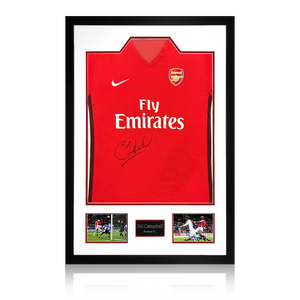 Sol Campbell Signed Arsenal 2009/10 Home Shirt Premium Frame