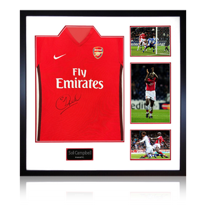 Sol Campbell Signed Arsenal 2009/10 Home Shirt Elite Frame