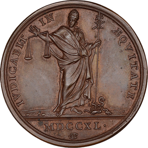 1740 Papal States Pope Benedict XIV Medal 