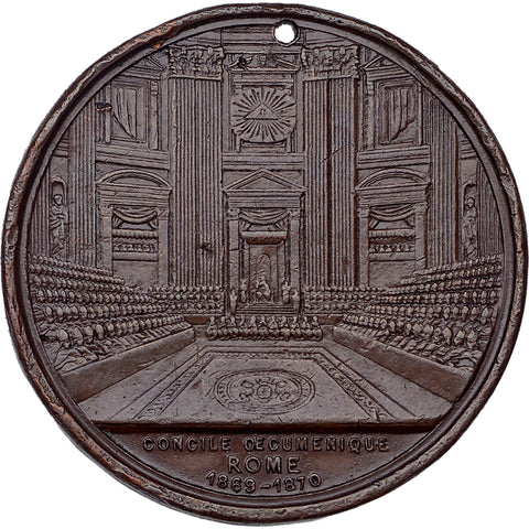 1869 - 1870 Papal States Pius IX Medal Rome