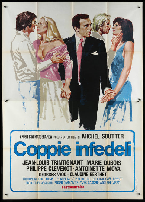 Escapade (1975) Affiche de film italienne originale à deux volets